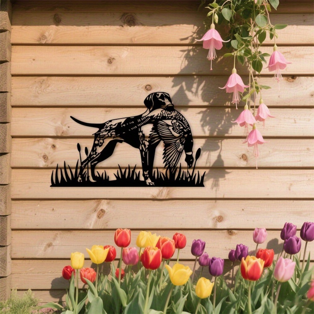 Hunting Outdoor Decor - CIFBUY Metalen Wanddecoratie Jacht Hond Fazant