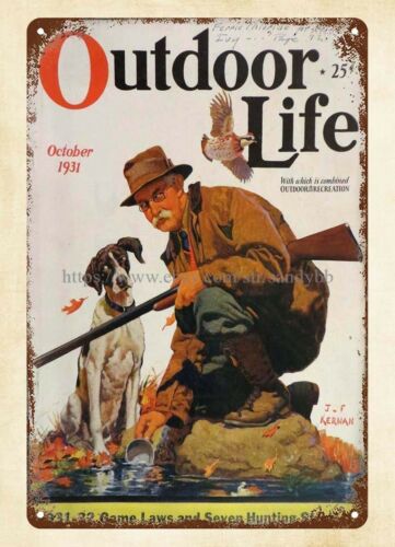 Outdoor Hunting House - huisinterieur 1931 OUTDOOR LIFE tijdschriftomslag kwarteljacht
