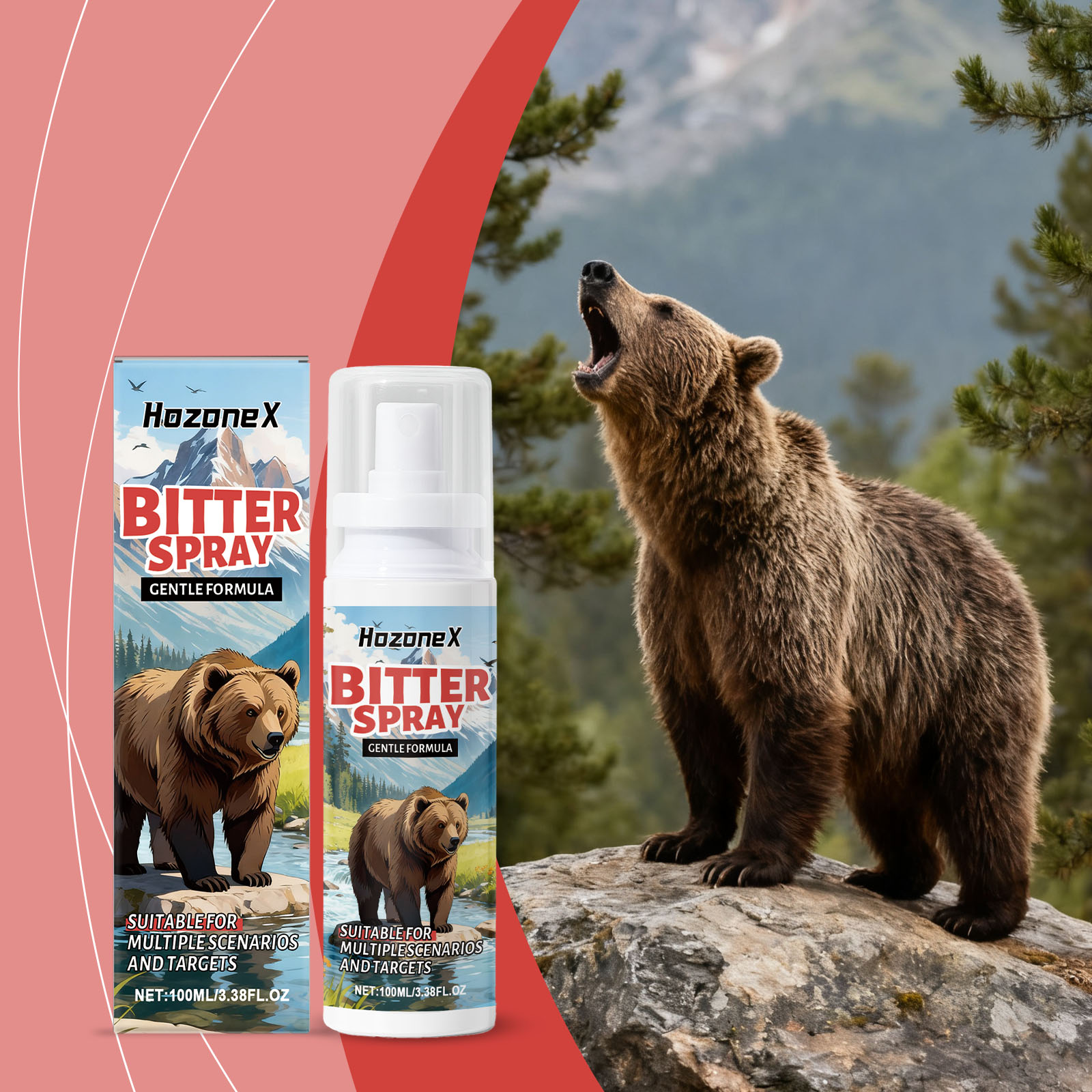 Bear Spray Protection - Draagbare berenafschrikmiddel spray voor buiten, dierenafschrikmiddel