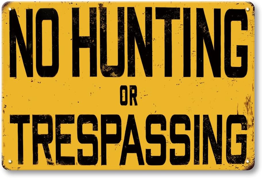 Outdoor Hunting House - Vintage metalen borden met de tekst