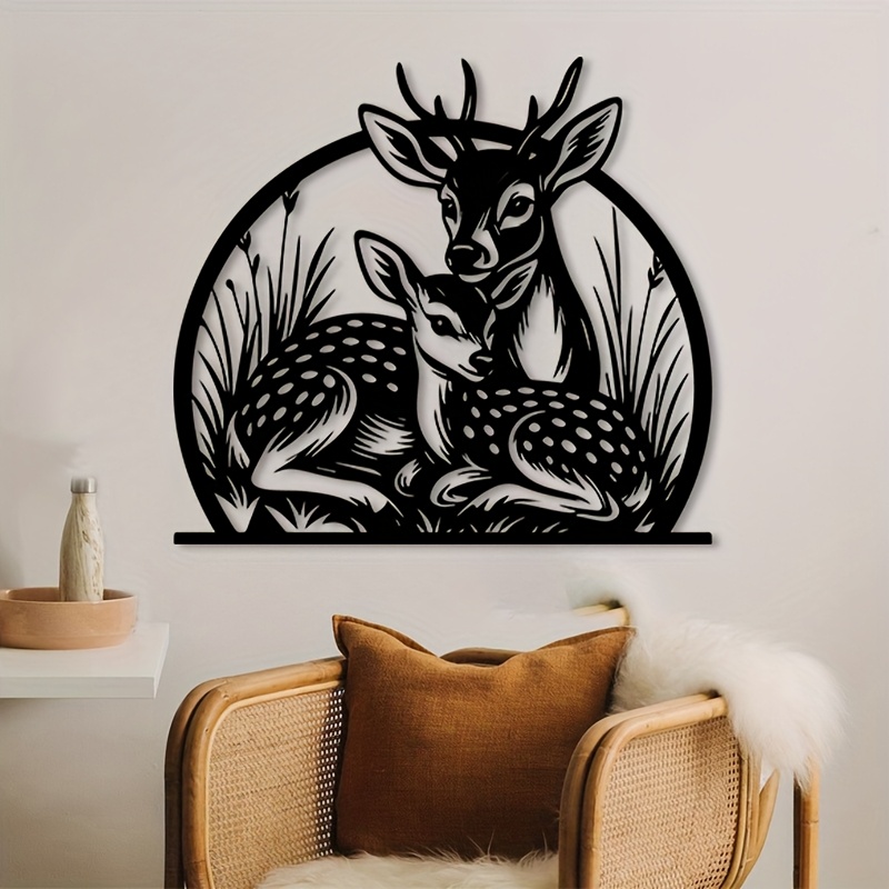 Hunting Outdoor Decor - Rustieke ijzeren herten wanddecoratie 3D metalen