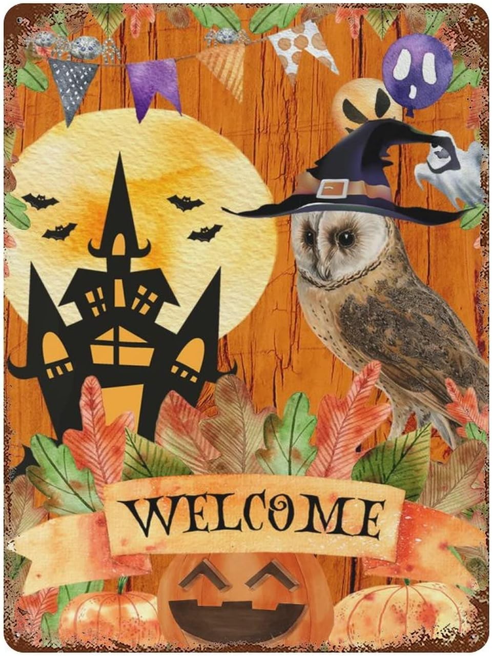 Vintage Halloween metalen blik - Outdoor Hunting House recensie en prijs