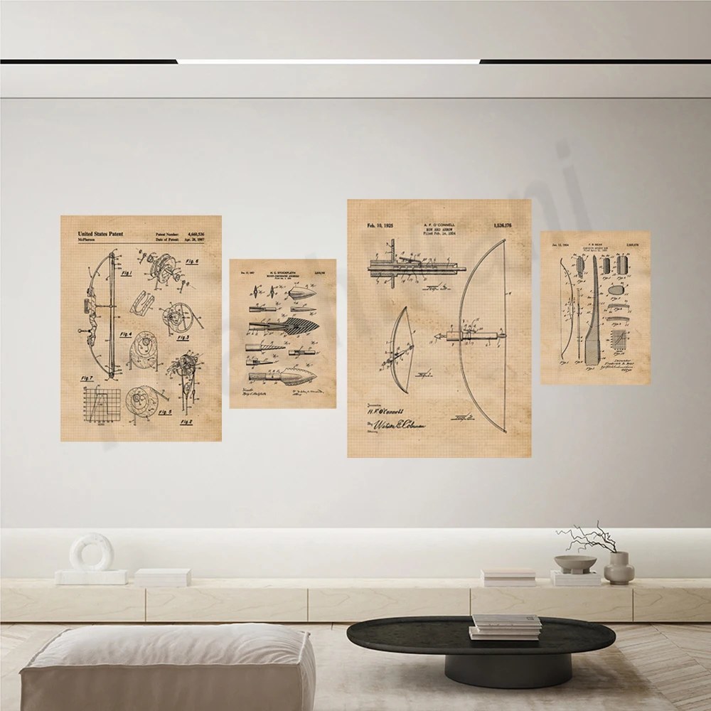 Vintage pijl en boog patent pr - Outdoor Hunting Paintings recensie en prijs