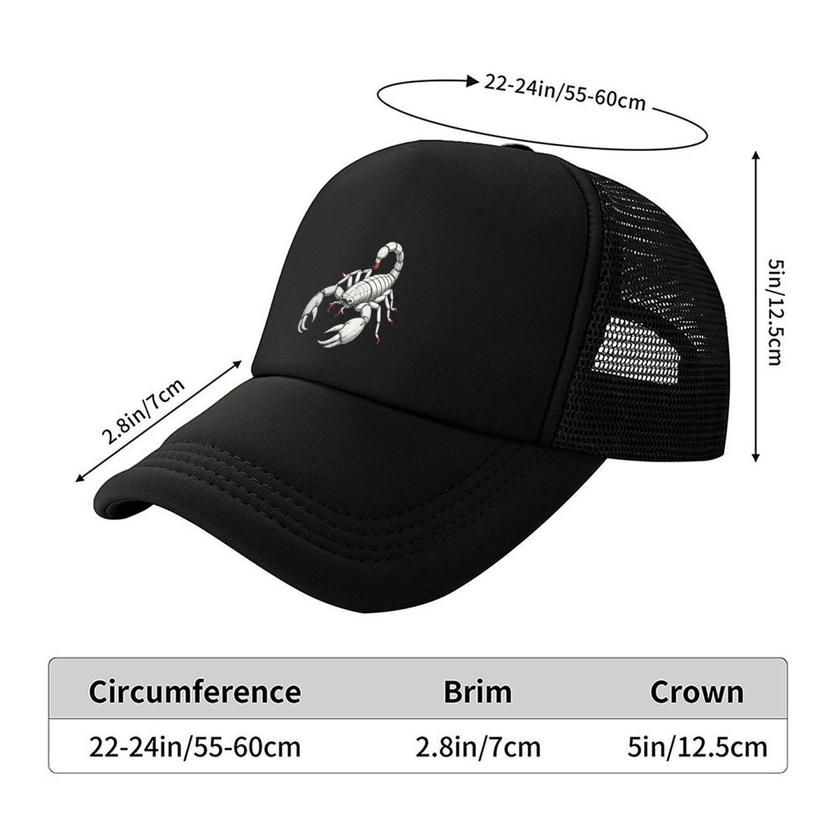 Heren zwarte Scorpion pet met  - Hunting Outdoor Decor recensie en prijs