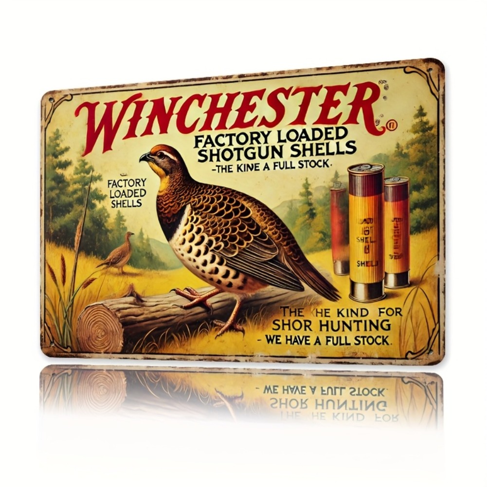 Tin Sign - Vintage duurzame me - Hunting Quail recensie en prijs